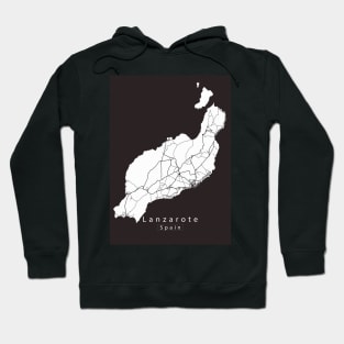 Lanzarote Spain Island Map Hoodie